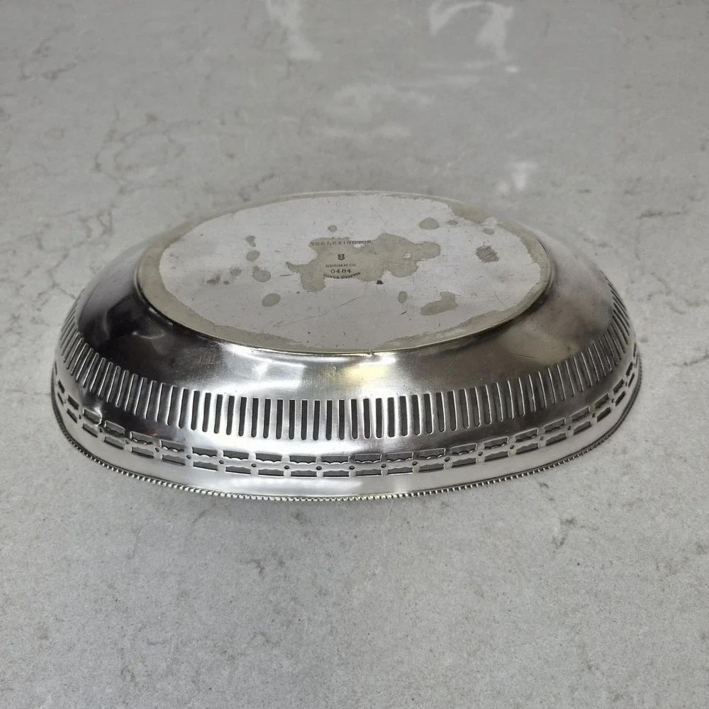 Vintage Gorham Co 0484 Silver Soldered The Lexington  Bread Basket Tray‎
